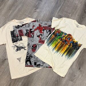 Brand New - Marvel Kids Short Sleeve Tees - Cream, Gray, Multicolor
